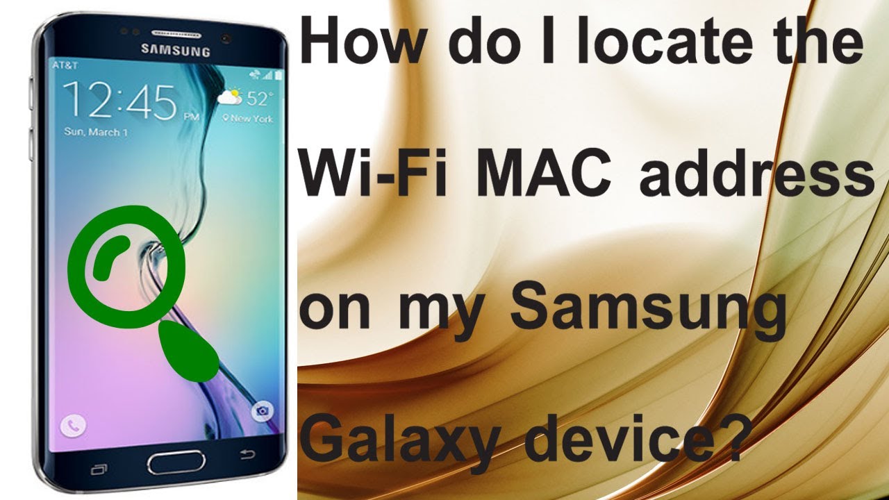 where is my mac number for my samsung
